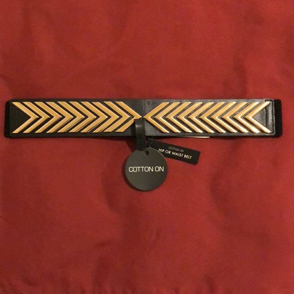 Cotton On gold and black belt